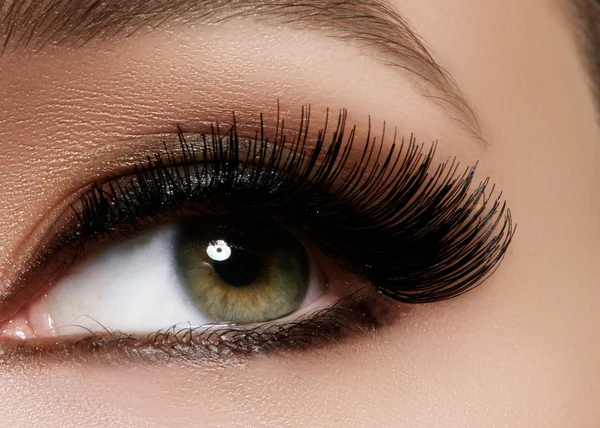 Beautiful face makeup. Extremal long eyelashes. Perfect make up