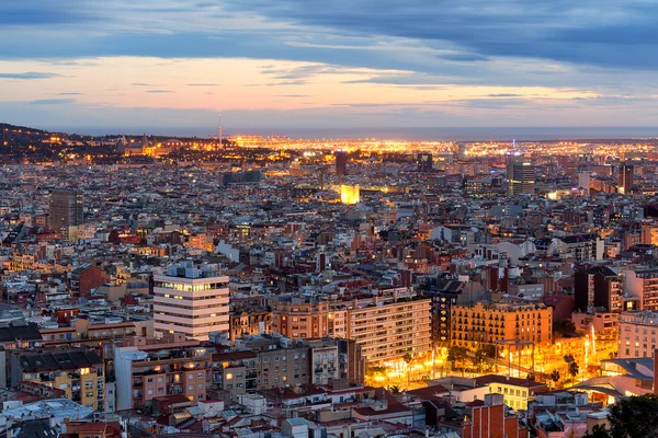 Barcelona night panoramic