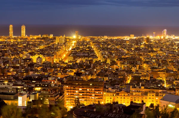 Barcelona night panoramic