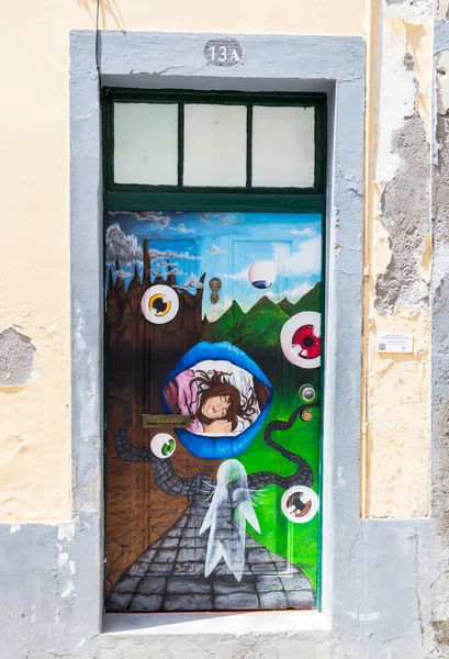 Art of door in the street of Santa Maria