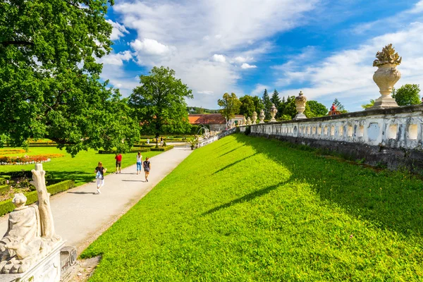 Gardens of czech historical town