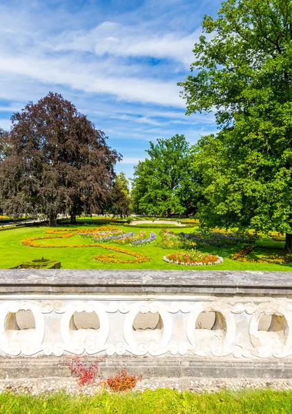 Gardens of czech historical town