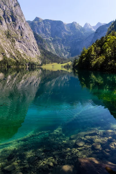 Beautiful landscape of alpine lake