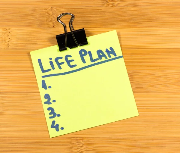 Life plan sticky note