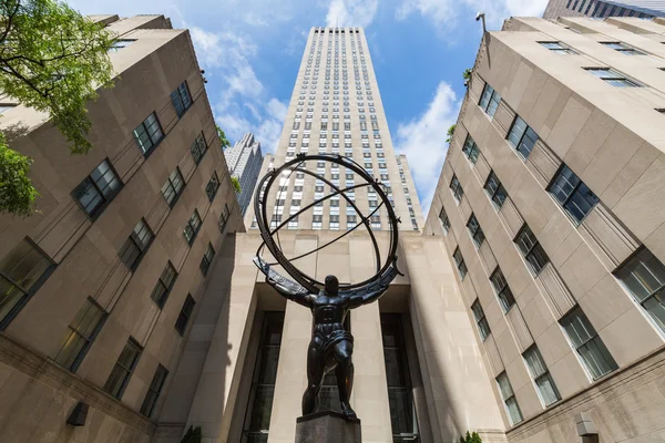 Exterior views of to the Rockefeller center in Midtown Manhattan