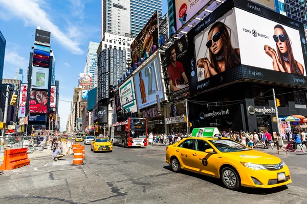 Views of the rush streets of Manhattan at Times Square