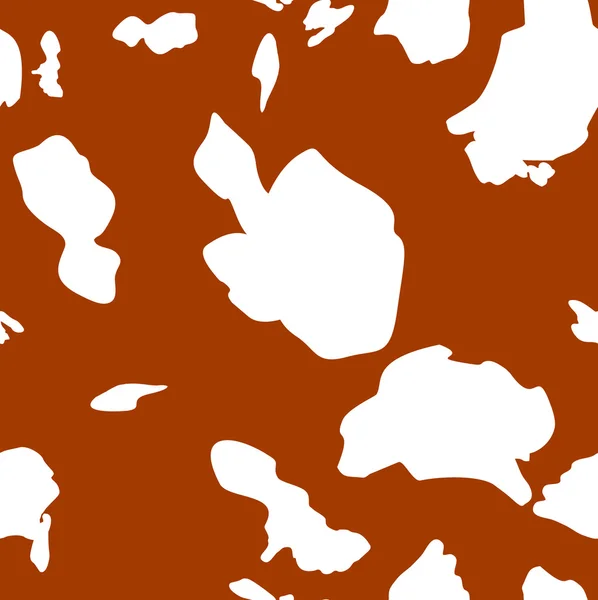 Red cow's skin. Vector seamless pattern cow skin in spots