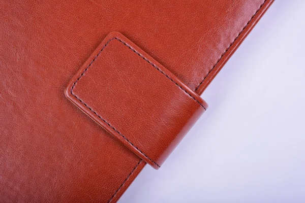Leather luxury diary on white background