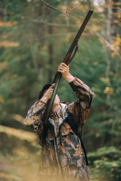Young man hunting