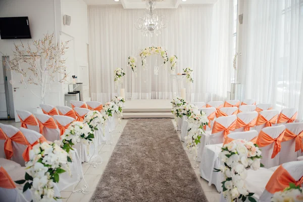 Beautiful decor for wedding ceremony indoor