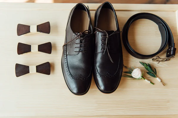 Groom set clothes. shoes and bow tie