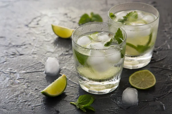 Refreshing summer cocktail with lime and mint.