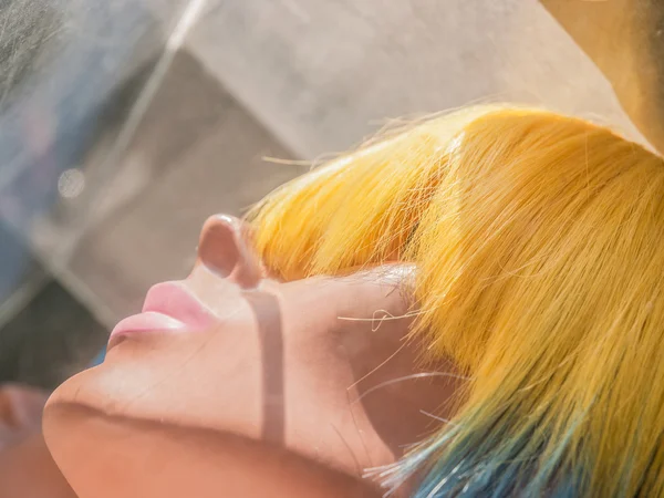 Yellow Haired Female Mannequin
