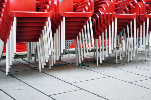 Bar chairs stacked