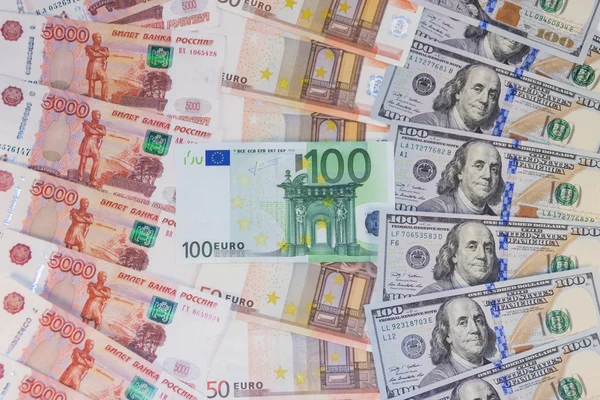 Dollars, euros, russian rubles