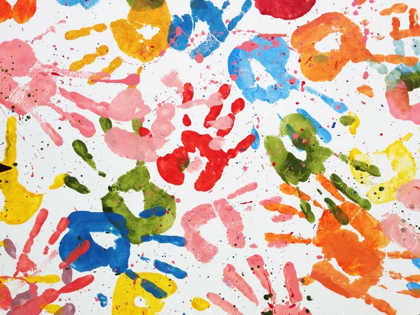 Hands kids color art wallpaper