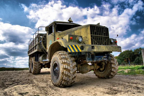 Dirty military truck