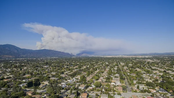 Super big fire happen around San Gabriel Mountains, Los Angeles,