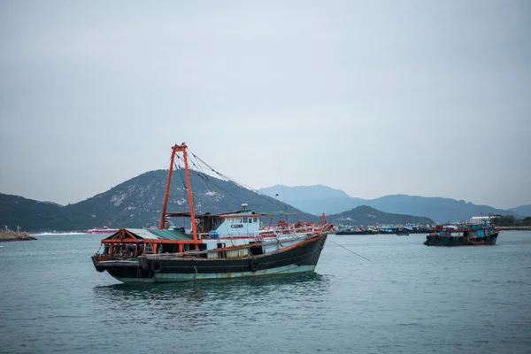 HONG KONG,CHINA-MAR 10,2016:Crowded fishing harbor in Cheung Chau, Cheung Chau is an island in Hong Kong, Which attracts thousands of local and overseas tourists every year