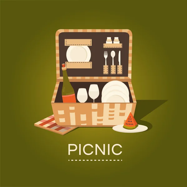Illustration of a picnic basket.