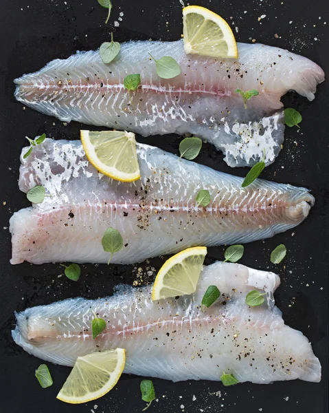 Raw Cod Fillets with Lemon
