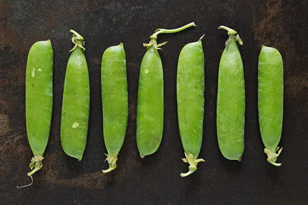Fresh picked organic peas