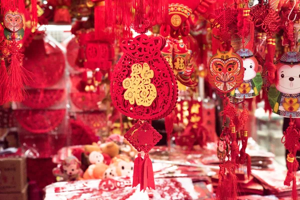 Chinese new year decorations with the shape of a Chinese lantern