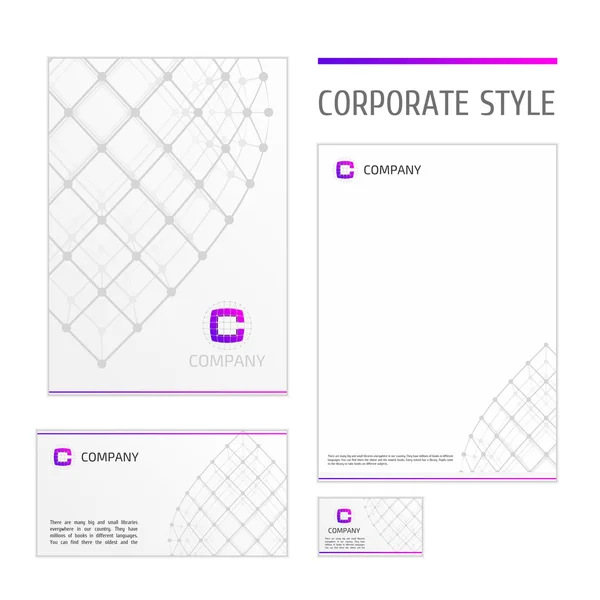 Corporate style template grid white