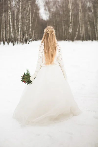 Bride winter wedding dress