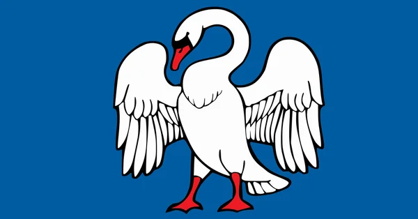 The flag of Jonava. Lithuania