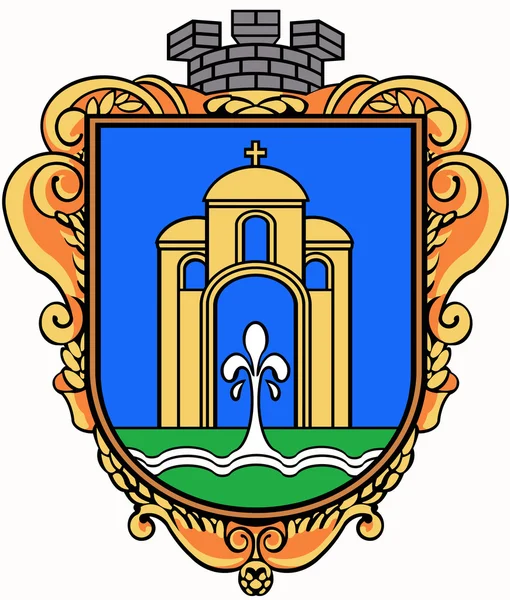 Coat of arms of the city of Brovary. Ukraine