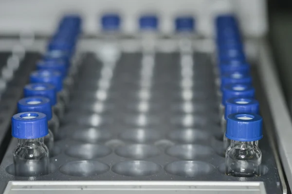 Blue-capped sample vial