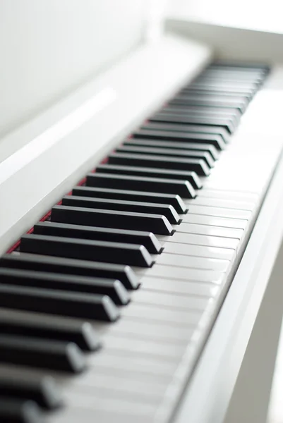 Piano keys. Piano playing. Black and white keys. Electronic piano. Musical instrument.