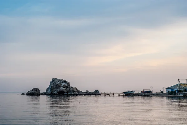 Quiet evening sea. Black Sea. Crimea