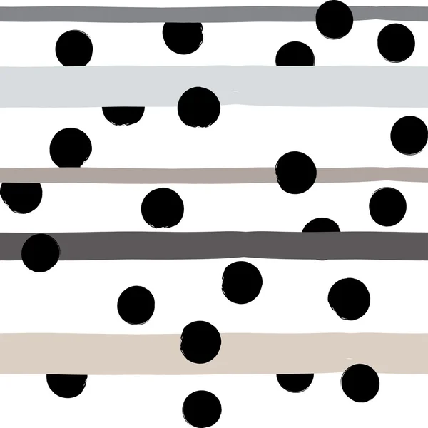 可爱的矢量几何无缝模式。波尔卡圆点和条纹。