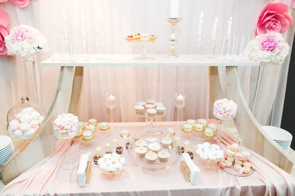 Buffet with a variety of delicious sweets, food ideas, celebration