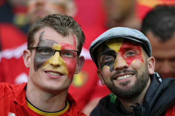 Fans of Belgium in the stands