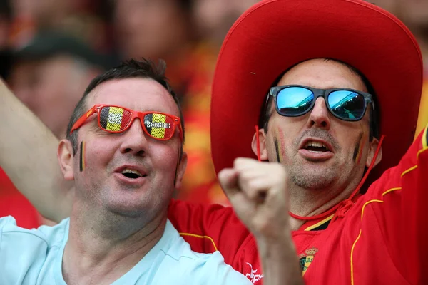 Fans of Belgium in the stands