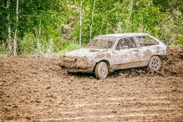 Omsk, Russia - June 22, 2014: Russian car rally racing