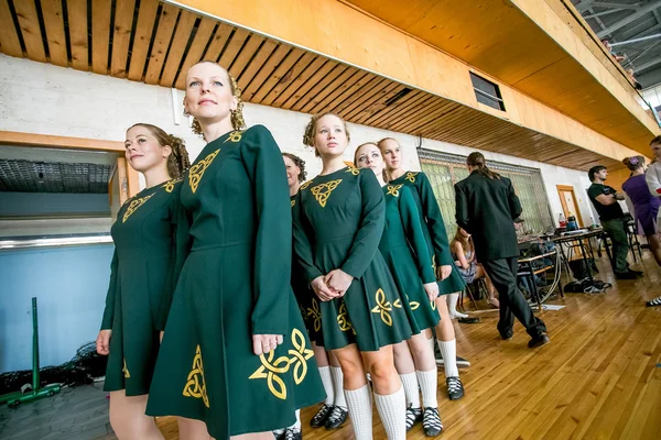 Omsk, Russia - August 22, 2015: International  competition of irish dance