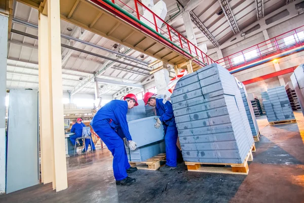 Omsk, Russia - April 28, 2011: Brick Factory Production