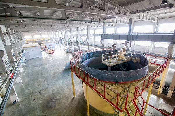 Modern equipment at factory producing concrete blocks