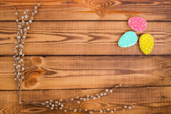 Bright Spring.Happy easter. Easter background. Easter cookies. G