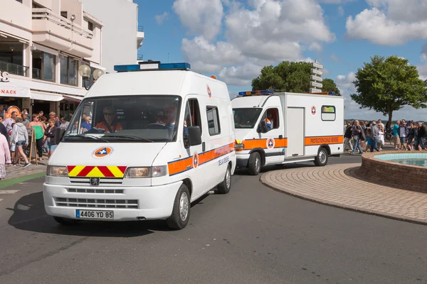 Vehicle of the French civil protection during a parade