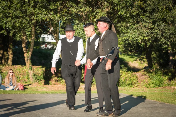 Men dance in typical costume