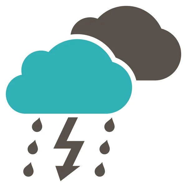 Thunderstorm Flat Vector Pictogram