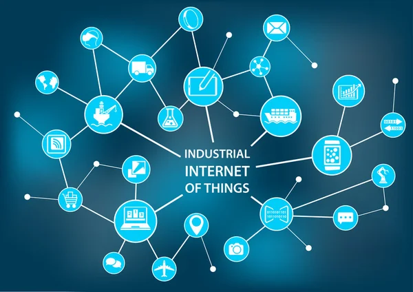 Industrial internet of things / industry 4.0 concept as vector illustration
