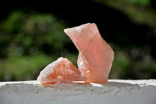 Two rose quartz