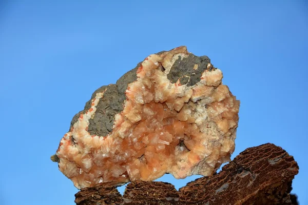 Orange minerals quartz stone