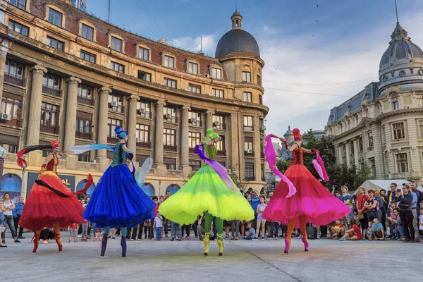 Bucharest, Romania - June 10, 2016:  Ballerinas show at B-FIT in  the Street